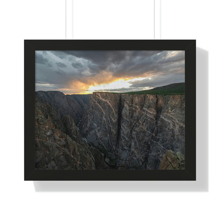 Painted Wall at Sunset Part 1 - Framed Print - Visiting This World