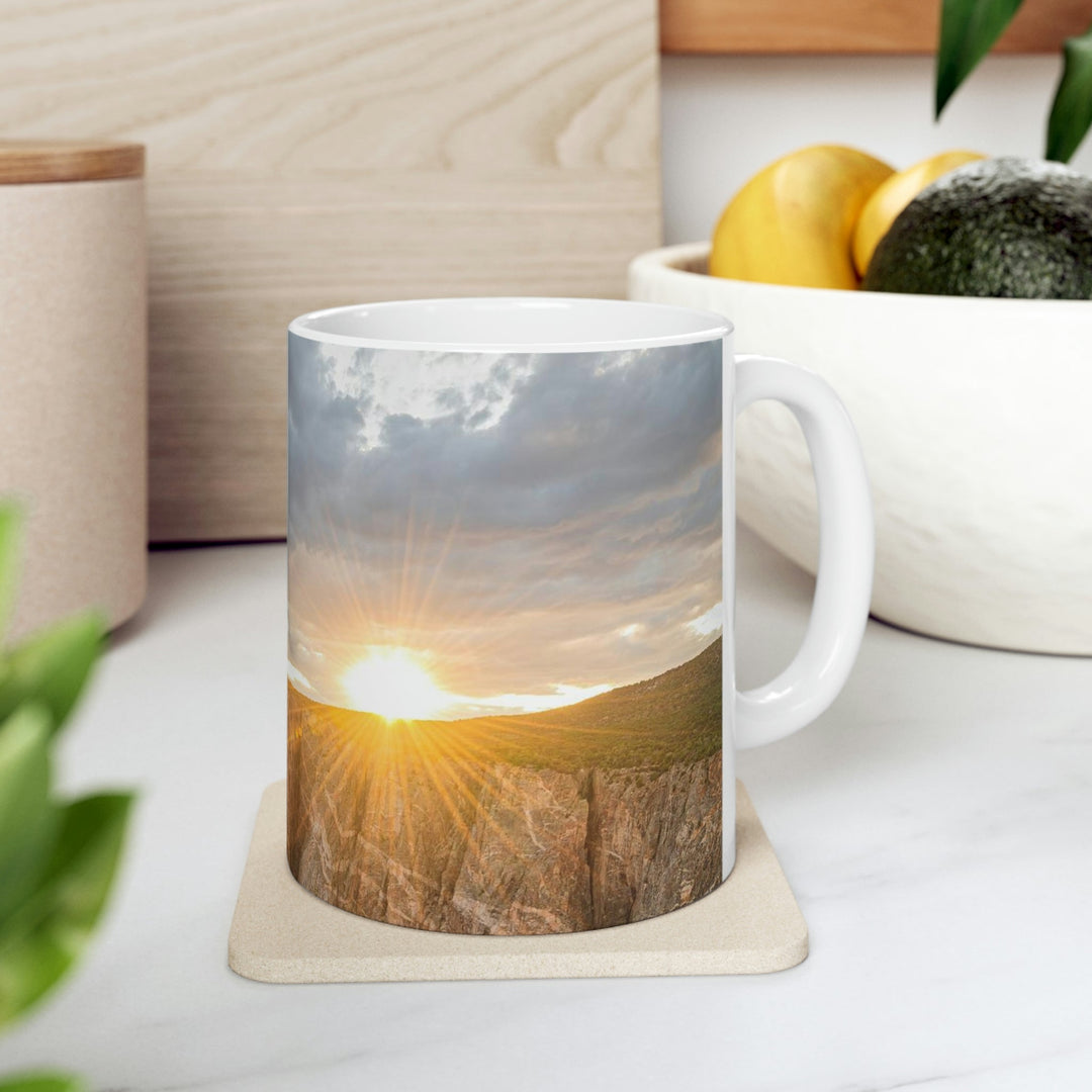 Painted Wall at Sunset Part 2 - Ceramic Mug 11oz - Visiting This World