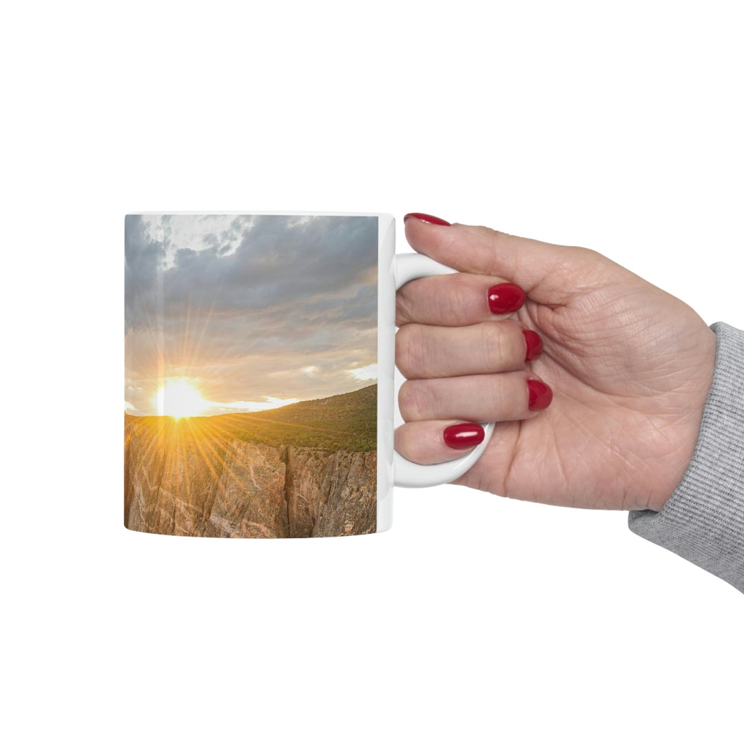 Painted Wall at Sunset Part 2 - Ceramic Mug 11oz - Visiting This World