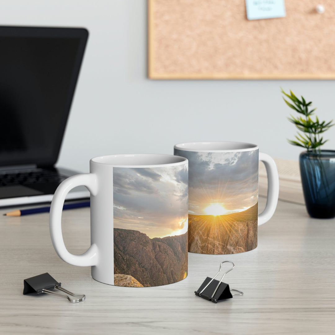 Painted Wall at Sunset Part 2 - Ceramic Mug 11oz - Visiting This World