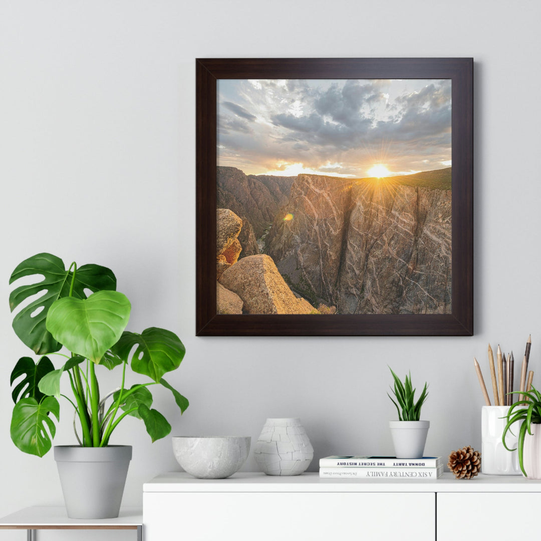 Painted Wall at Sunset Part 2 - Framed Print - Visiting This World