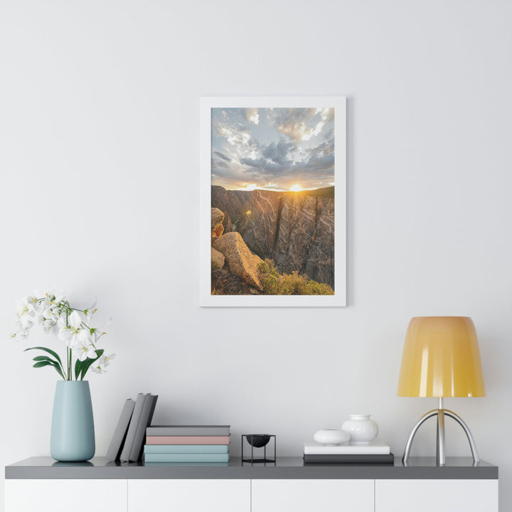 Painted Wall at Sunset Part 2 - Framed Print - Visiting This World