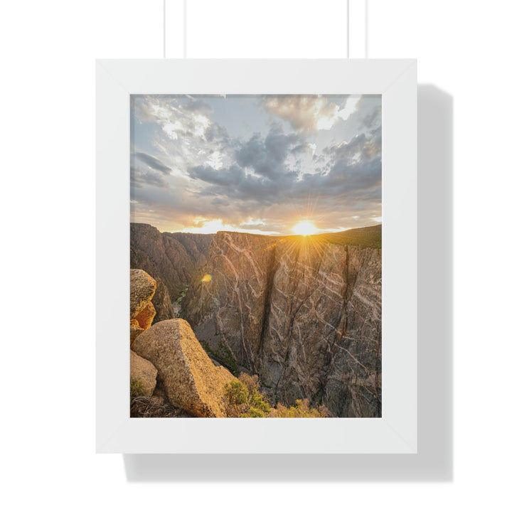 Painted Wall at Sunset Part 2 - Framed Print - Visiting This World