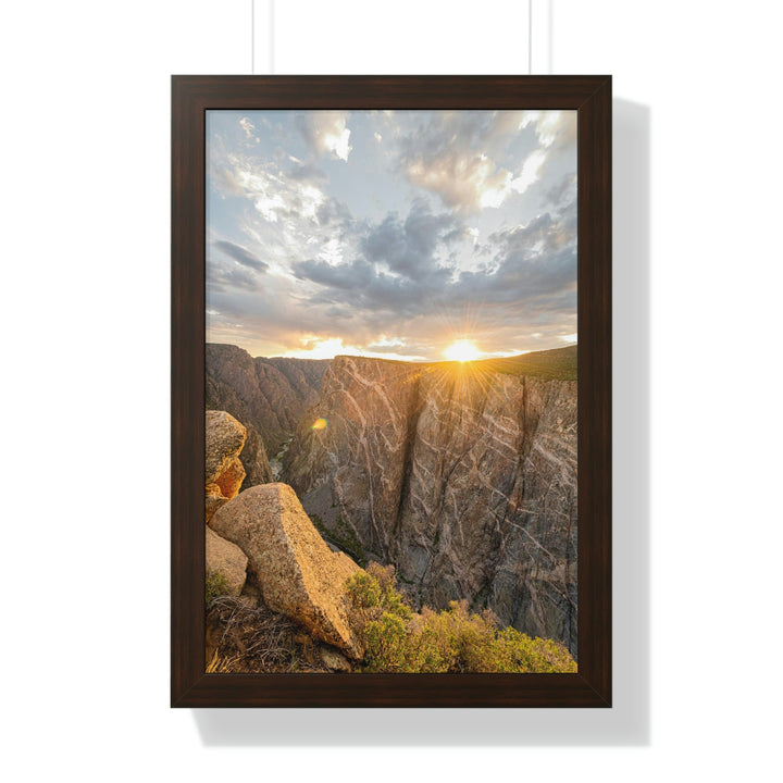 Painted Wall at Sunset Part 2 - Framed Print - Visiting This World