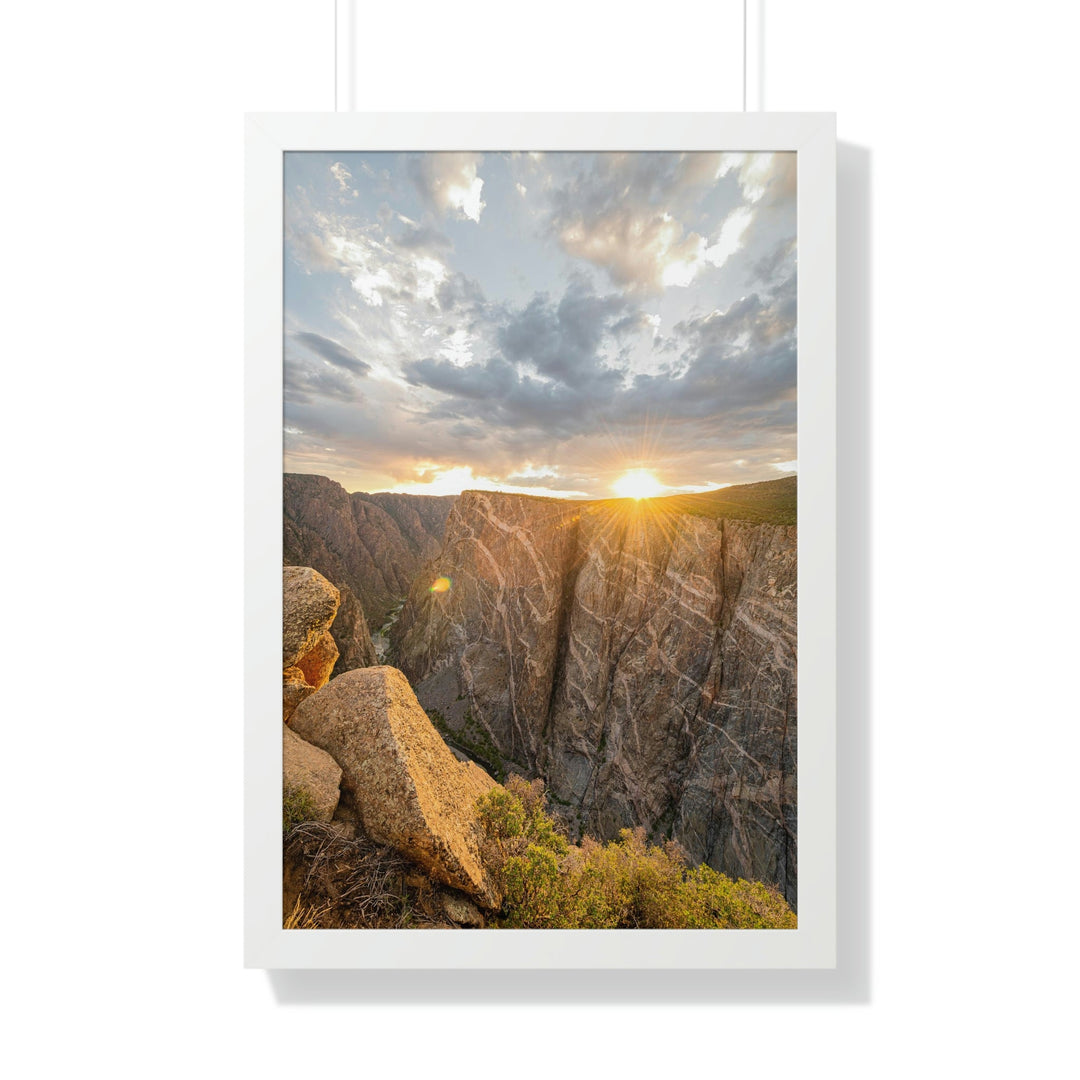 Painted Wall at Sunset Part 2 - Framed Print - Visiting This World