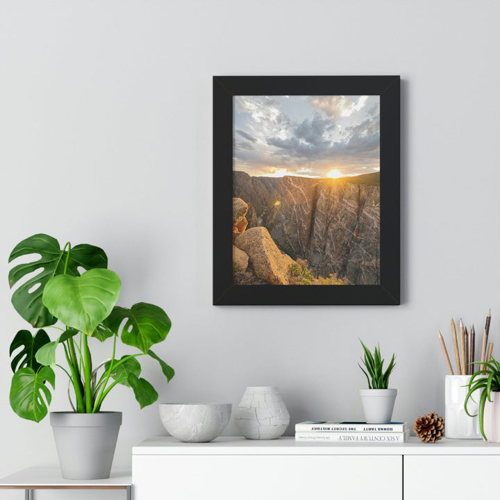 Painted Wall at Sunset Part 2 - Framed Print - Visiting This World