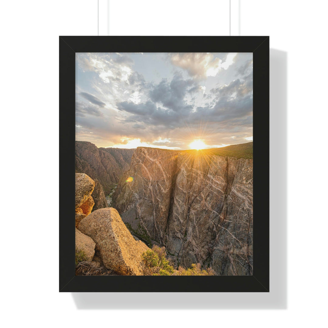 Painted Wall at Sunset Part 2 - Framed Print - Visiting This World