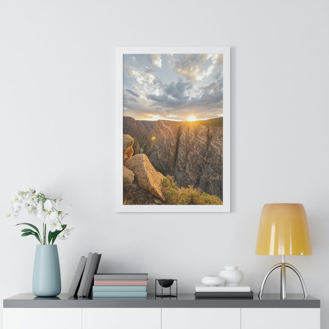 Painted Wall at Sunset Part 2 - Framed Print - Visiting This World