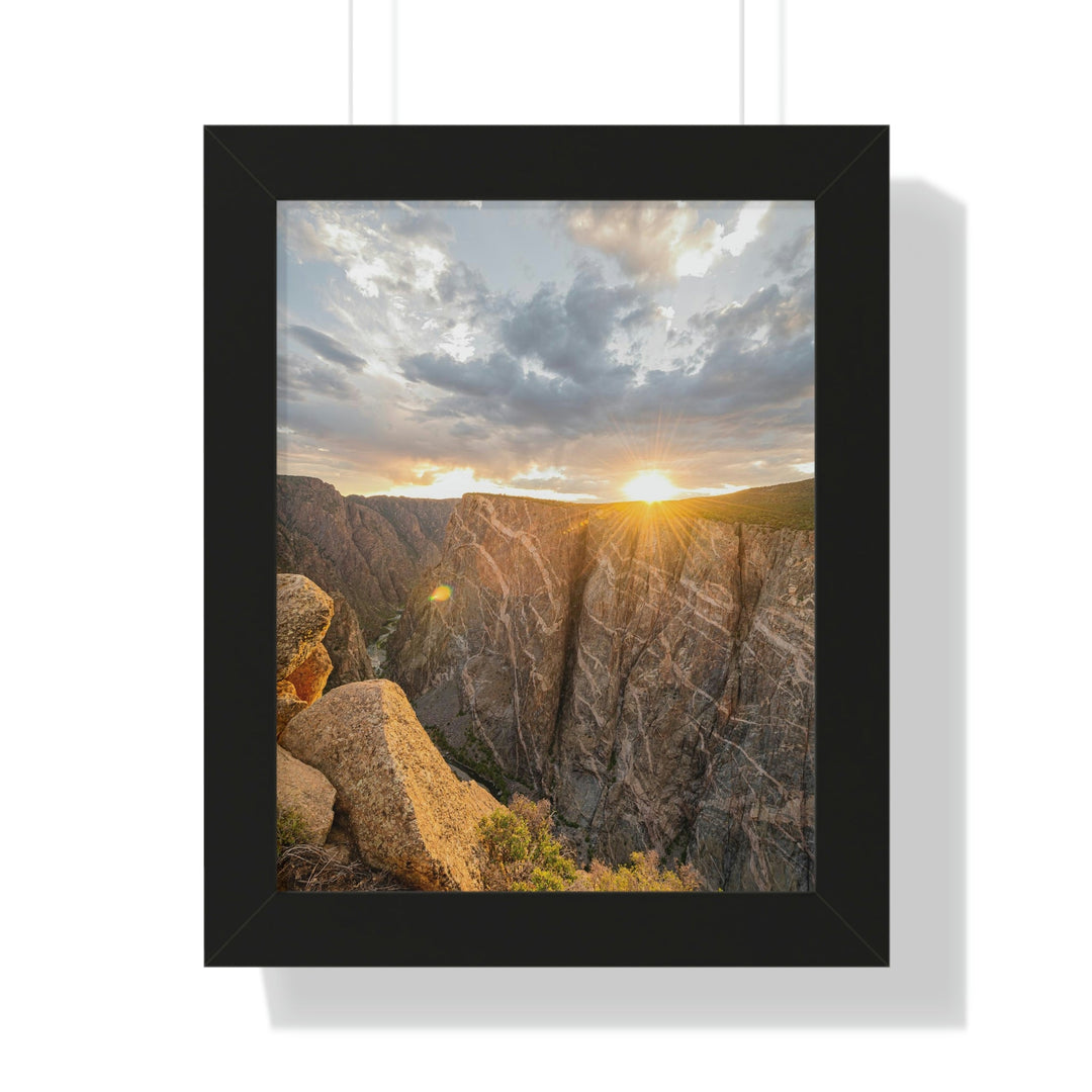 Painted Wall at Sunset Part 2 - Framed Print - Visiting This World