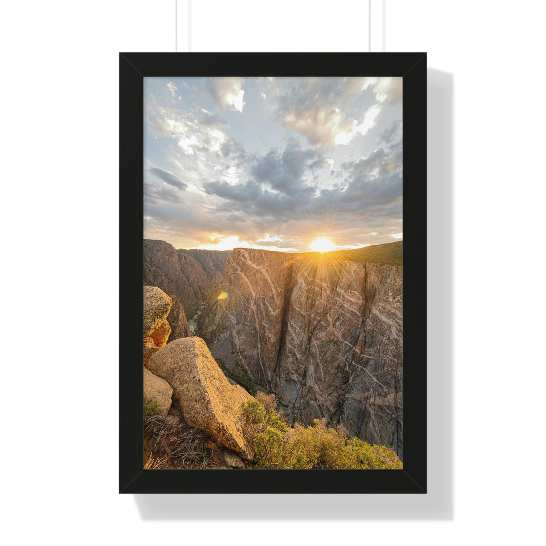 Painted Wall at Sunset Part 2 - Framed Print - Visiting This World