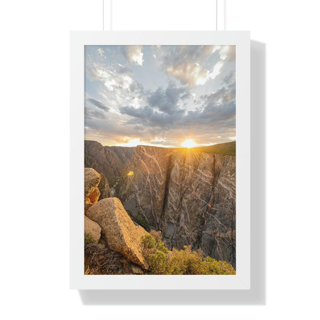 Painted Wall at Sunset Part 2 - Framed Print - Visiting This World