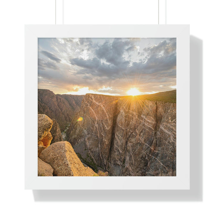 Painted Wall at Sunset Part 2 - Framed Print - Visiting This World