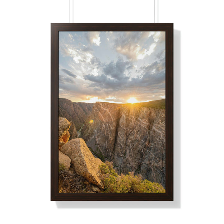 Painted Wall at Sunset Part 2 - Framed Print - Visiting This World