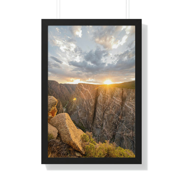 Painted Wall at Sunset Part 2 - Framed Print - Visiting This World