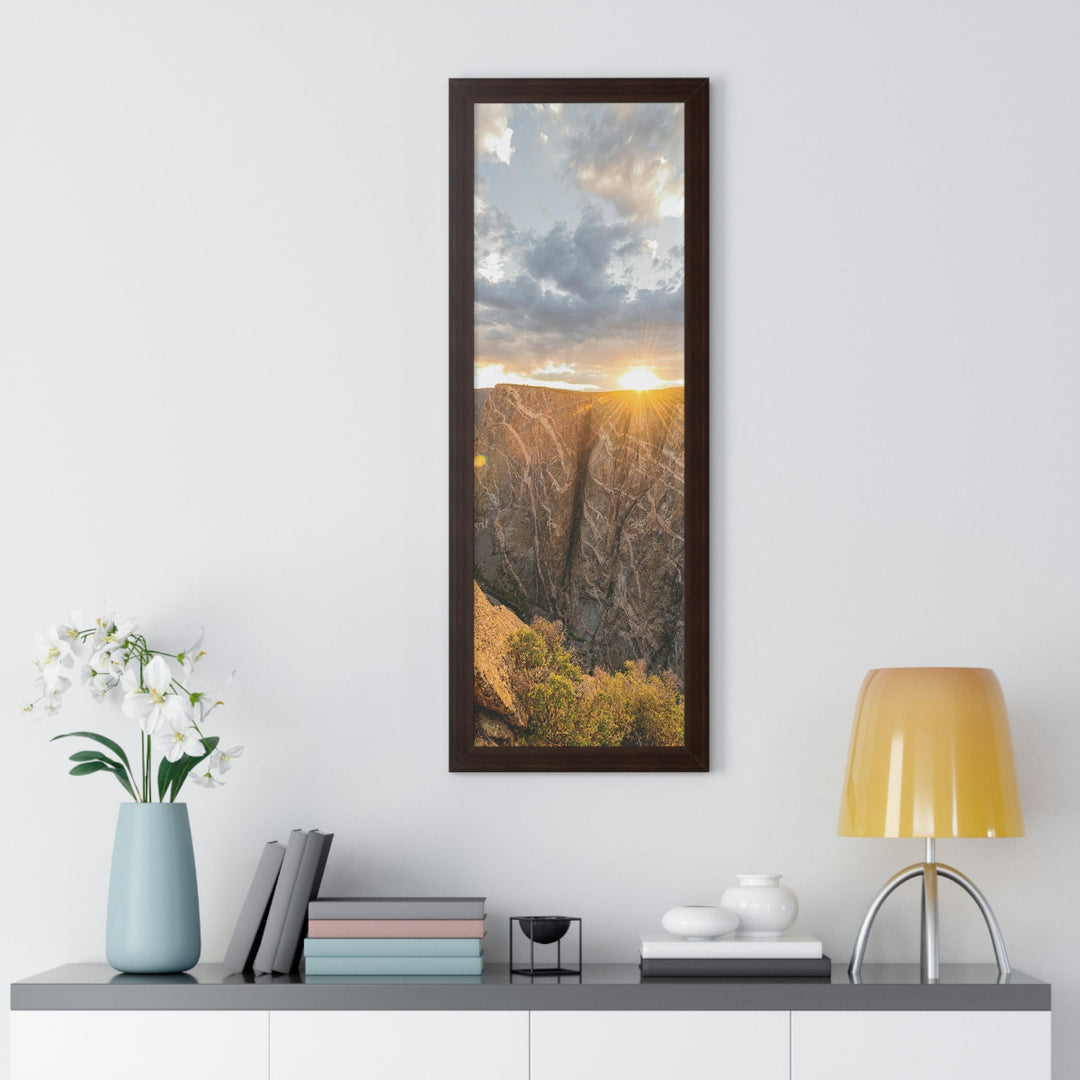 Painted Wall at Sunset Part 2 - Framed Print - Visiting This World