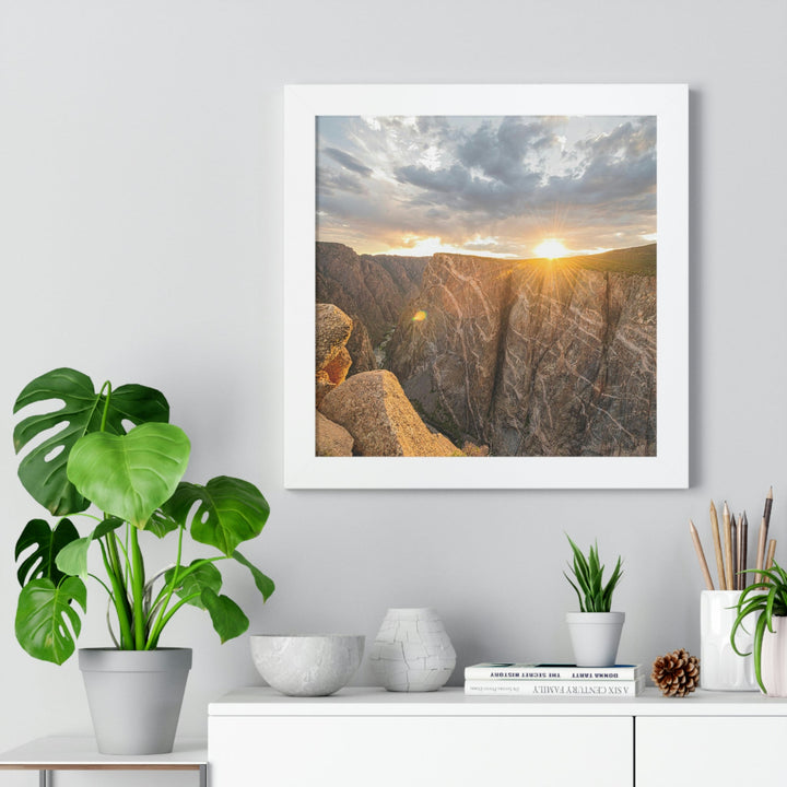 Painted Wall at Sunset Part 2 - Framed Print - Visiting This World