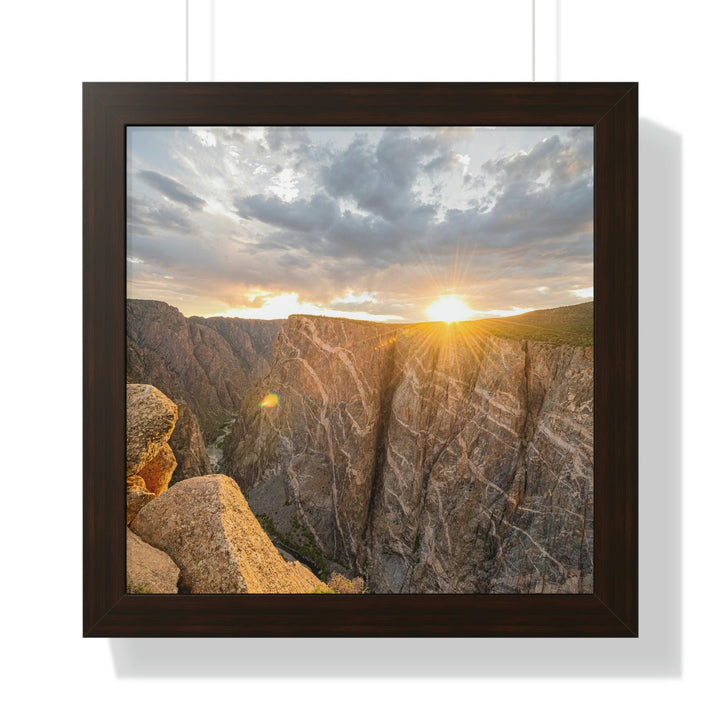 Painted Wall at Sunset Part 2 - Framed Print - Visiting This World