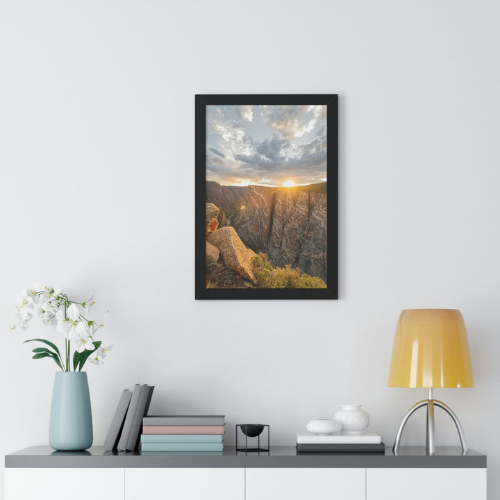 Painted Wall at Sunset Part 2 - Framed Print - Visiting This World