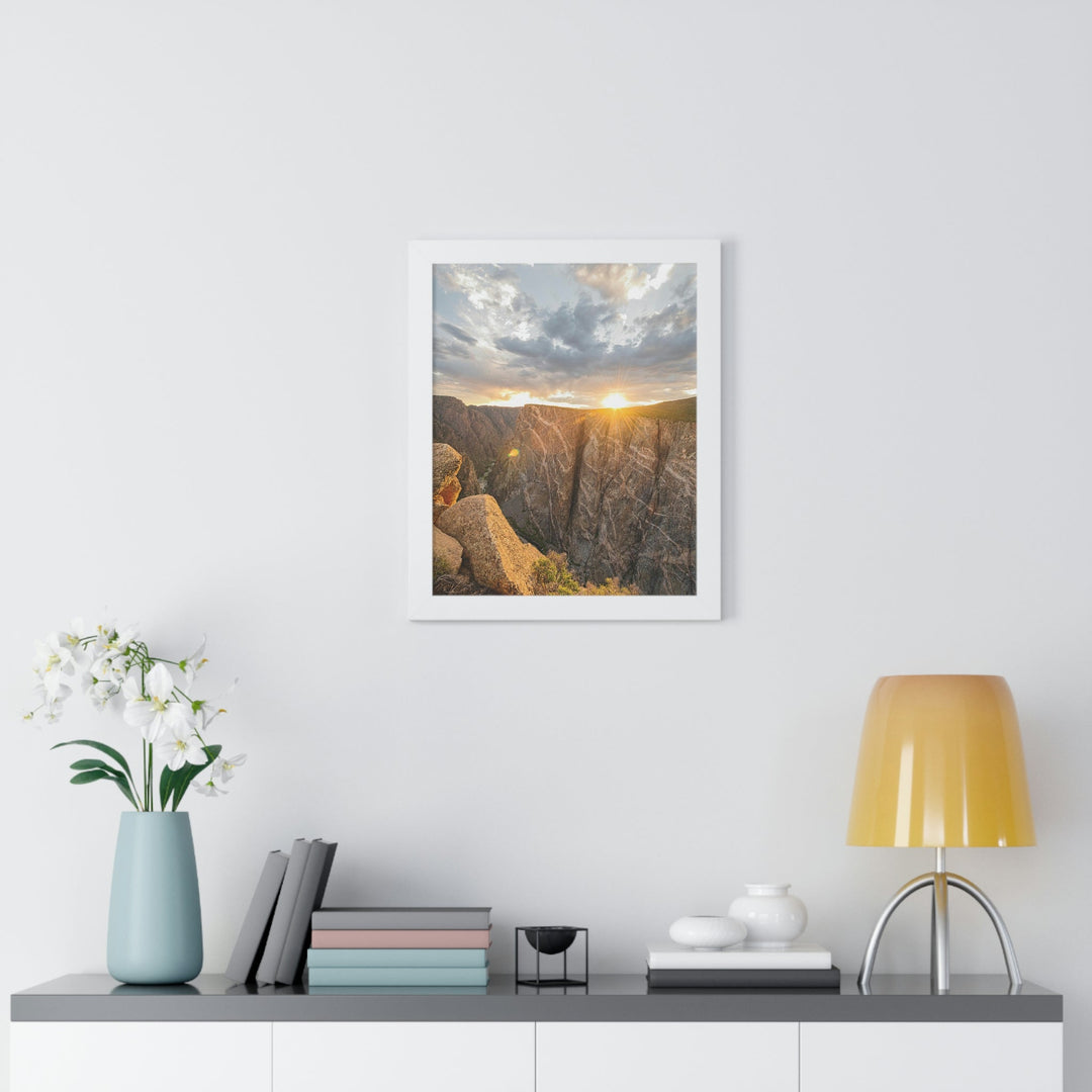 Painted Wall at Sunset Part 2 - Framed Print - Visiting This World