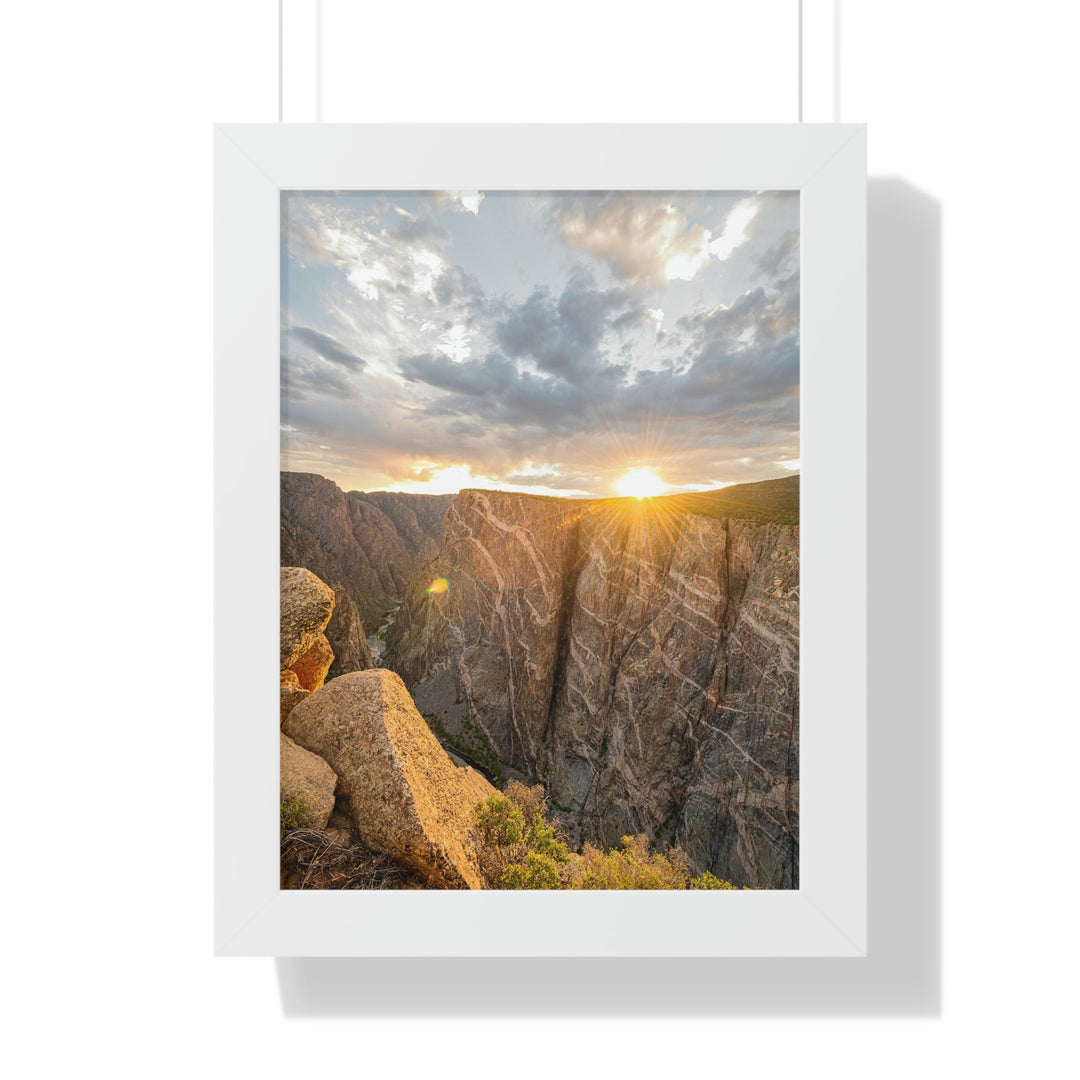 Painted Wall at Sunset Part 2 - Framed Print - Visiting This World