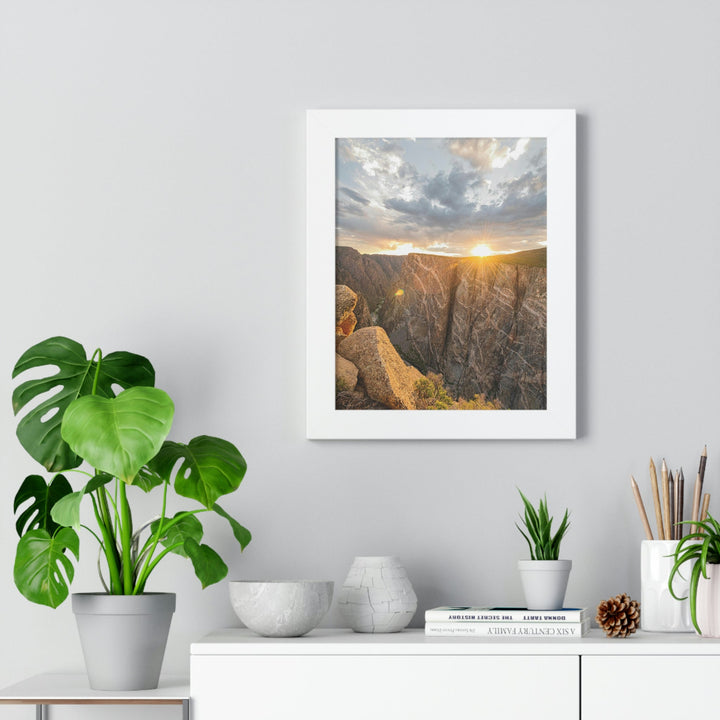 Painted Wall at Sunset Part 2 - Framed Print - Visiting This World