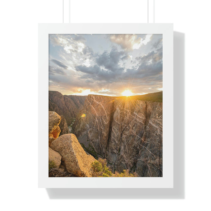 Painted Wall at Sunset Part 2 - Framed Print - Visiting This World