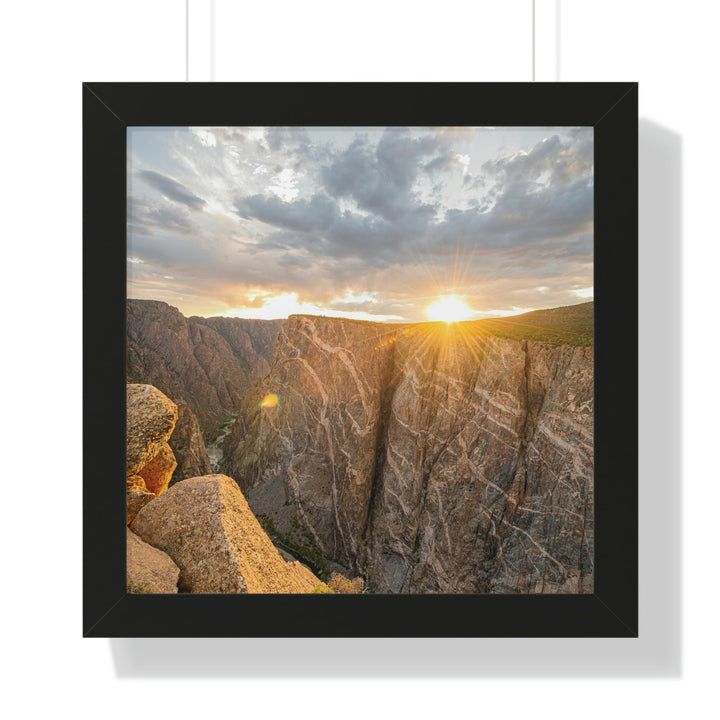 Painted Wall at Sunset Part 2 - Framed Print - Visiting This World