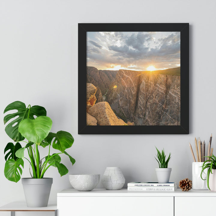 Painted Wall at Sunset Part 2 - Framed Print - Visiting This World