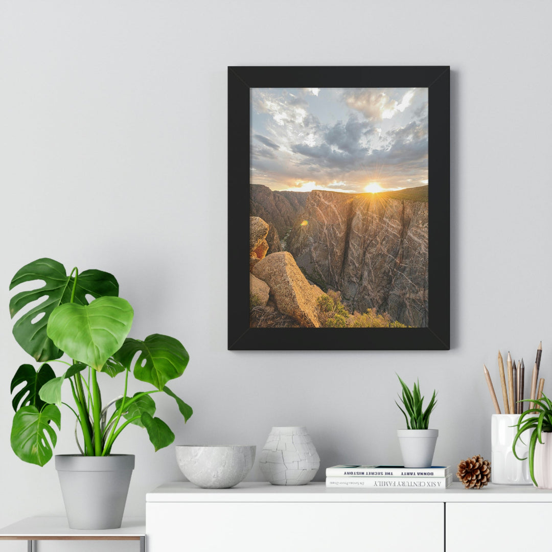 Painted Wall at Sunset Part 2 - Framed Print - Visiting This World