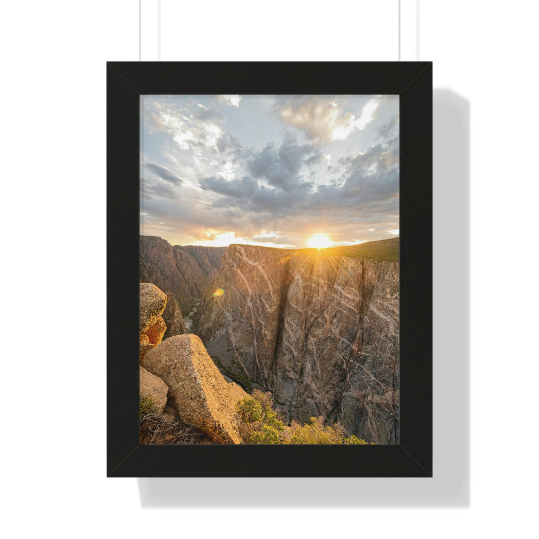 Painted Wall at Sunset Part 2 - Framed Print - Visiting This World