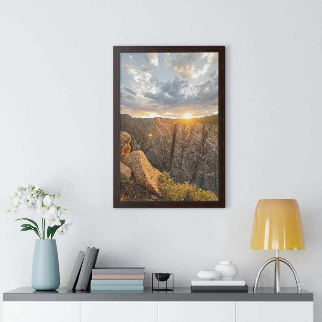 Painted Wall at Sunset Part 2 - Framed Print - Visiting This World