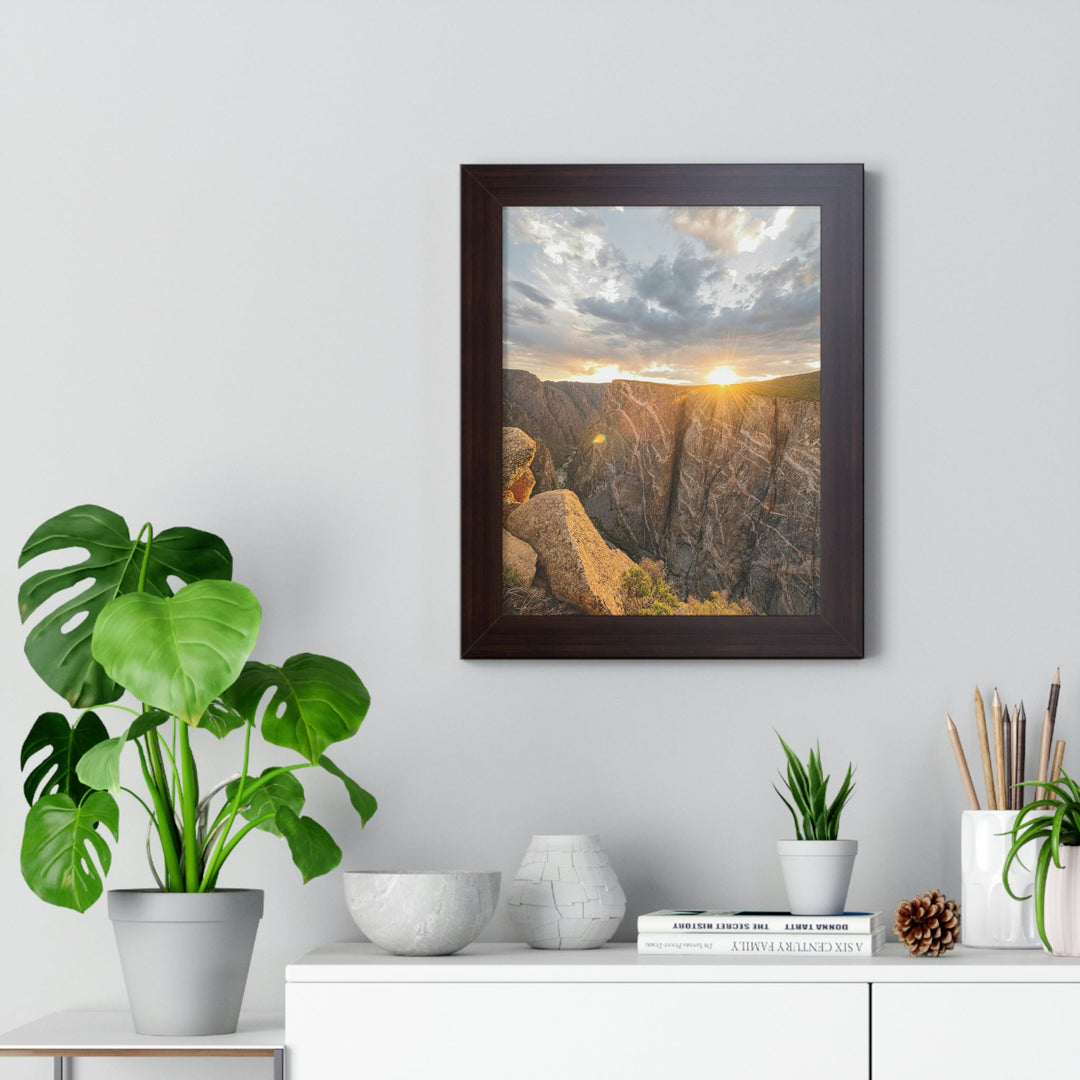 Painted Wall at Sunset Part 2 - Framed Print - Visiting This World