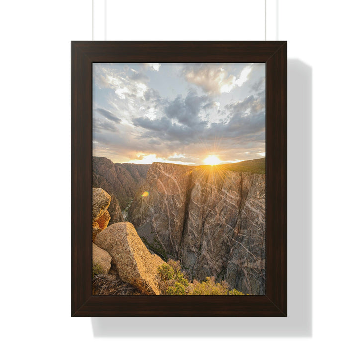 Painted Wall at Sunset Part 2 - Framed Print - Visiting This World