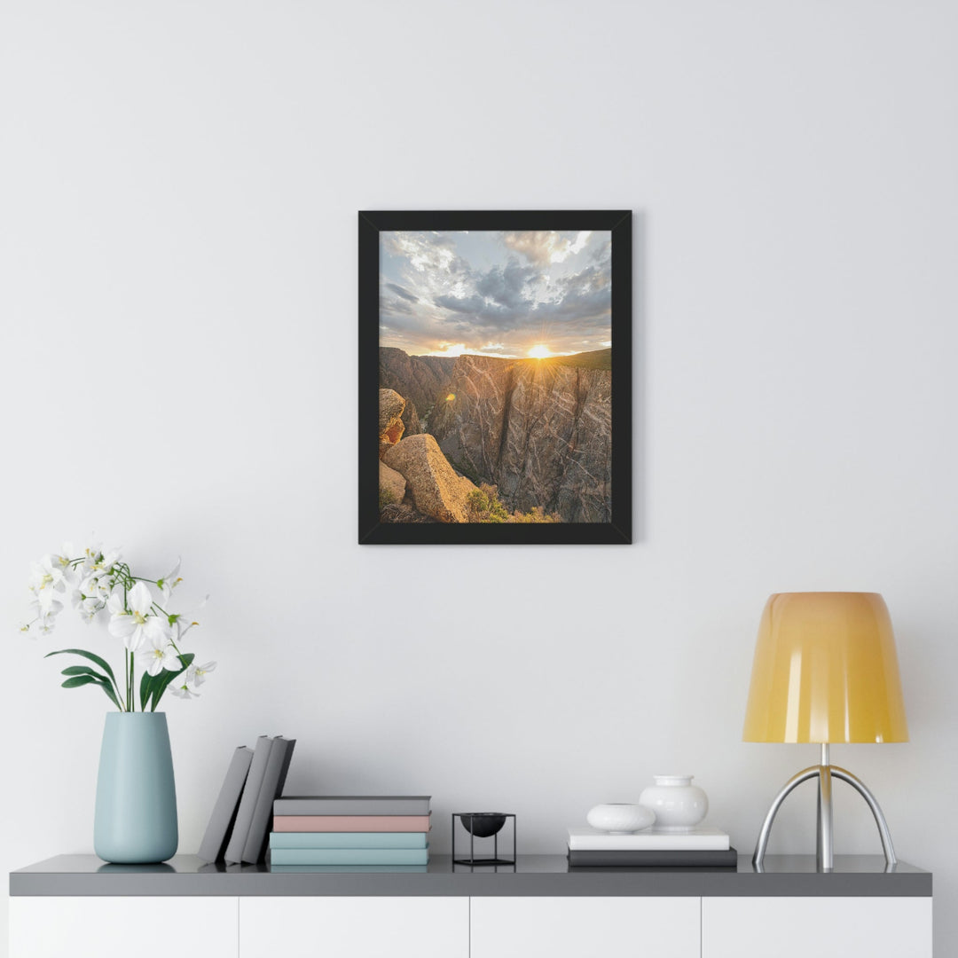 Painted Wall at Sunset Part 2 - Framed Print - Visiting This World