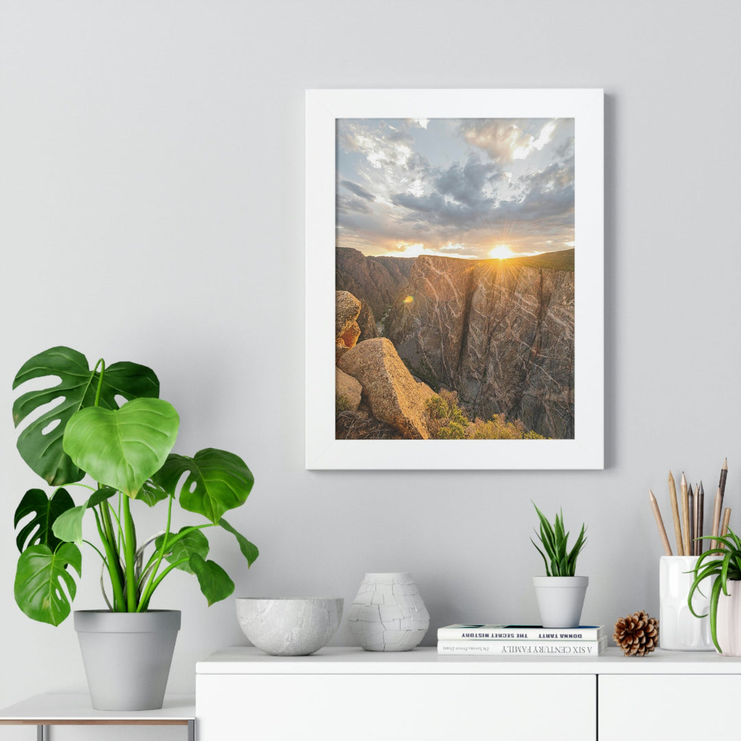 Painted Wall at Sunset Part 2 - Framed Print - Visiting This World