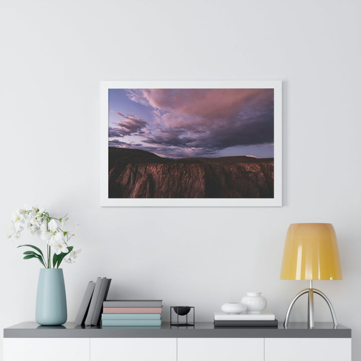 Painted Wall at Sunset Part 3 - Framed Print - Visiting This World