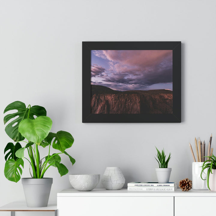 Painted Wall at Sunset Part 3 - Framed Print - Visiting This World