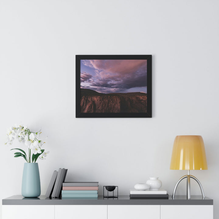 Painted Wall at Sunset Part 3 - Framed Print - Visiting This World