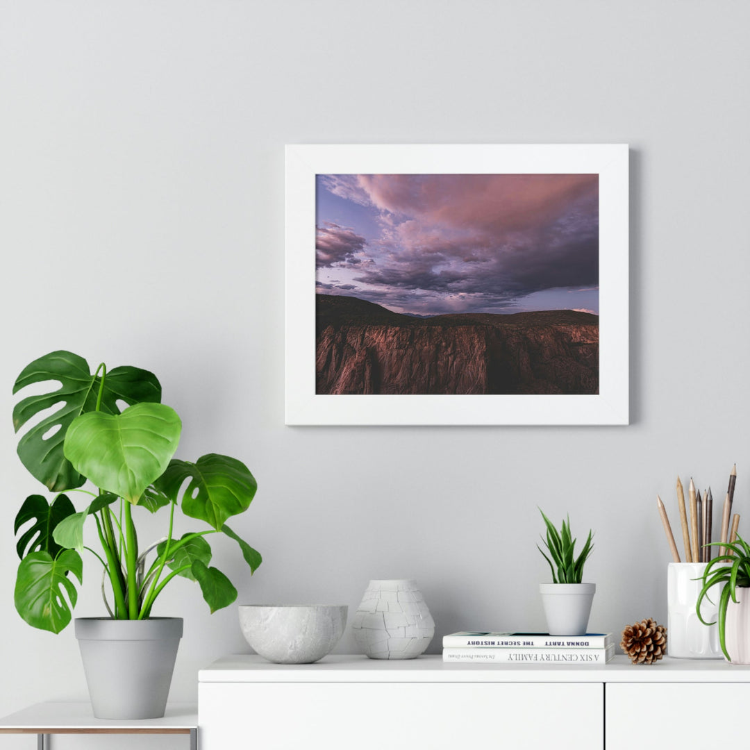 Painted Wall at Sunset Part 3 - Framed Print - Visiting This World