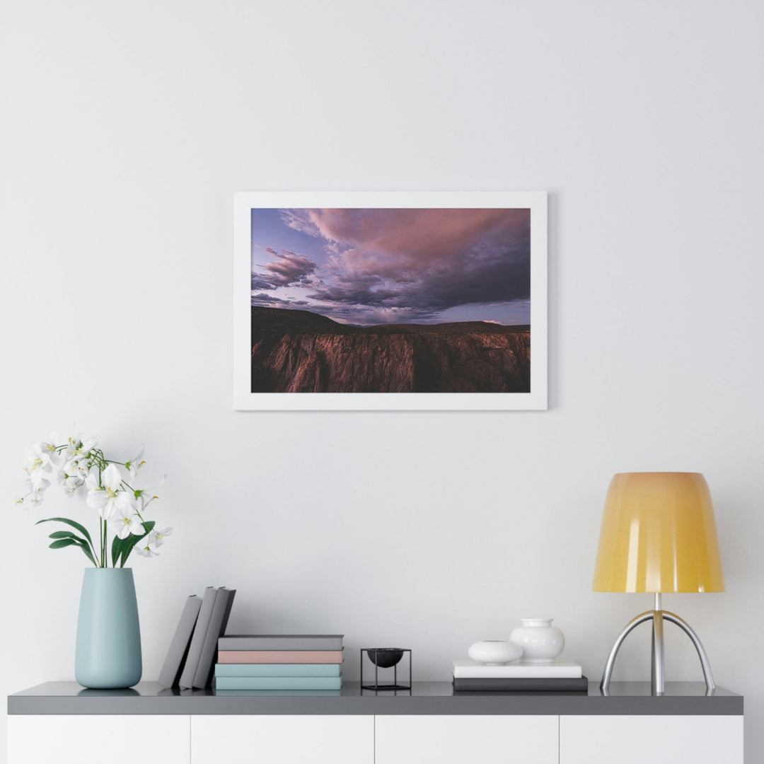 Painted Wall at Sunset Part 3 - Framed Print - Visiting This World