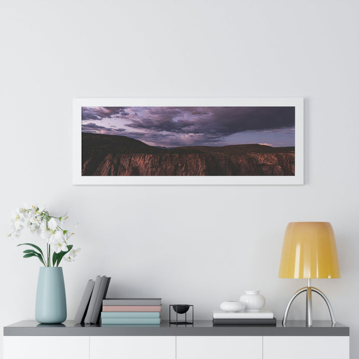 Painted Wall at Sunset Part 3 - Framed Print - Visiting This World