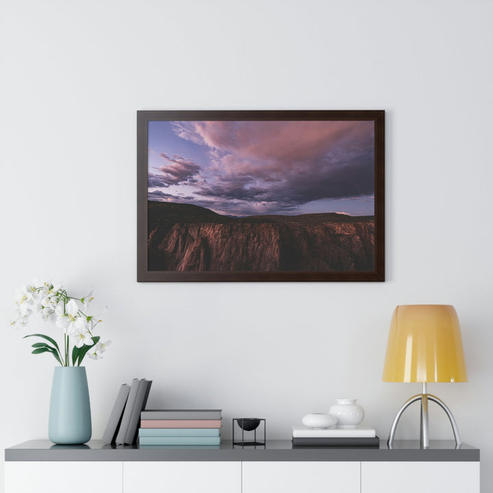 Painted Wall at Sunset Part 3 - Framed Print - Visiting This World