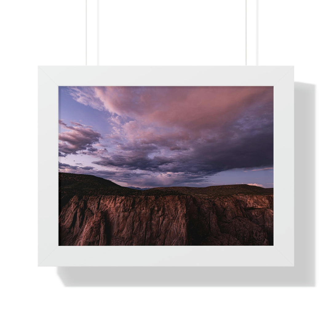 Painted Wall at Sunset Part 3 - Framed Print - Visiting This World