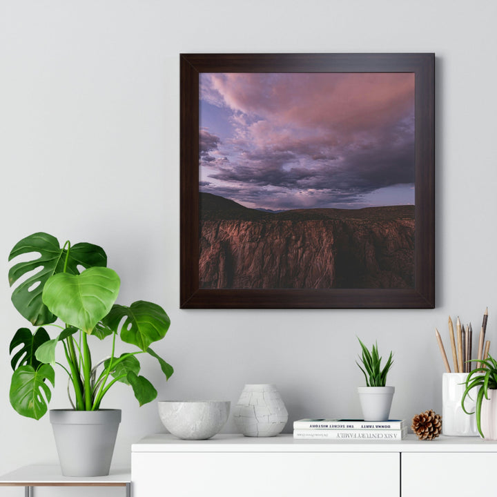 Painted Wall at Sunset Part 3 - Framed Print - Visiting This World