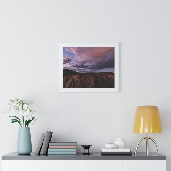 Painted Wall at Sunset Part 3 - Framed Print - Visiting This World