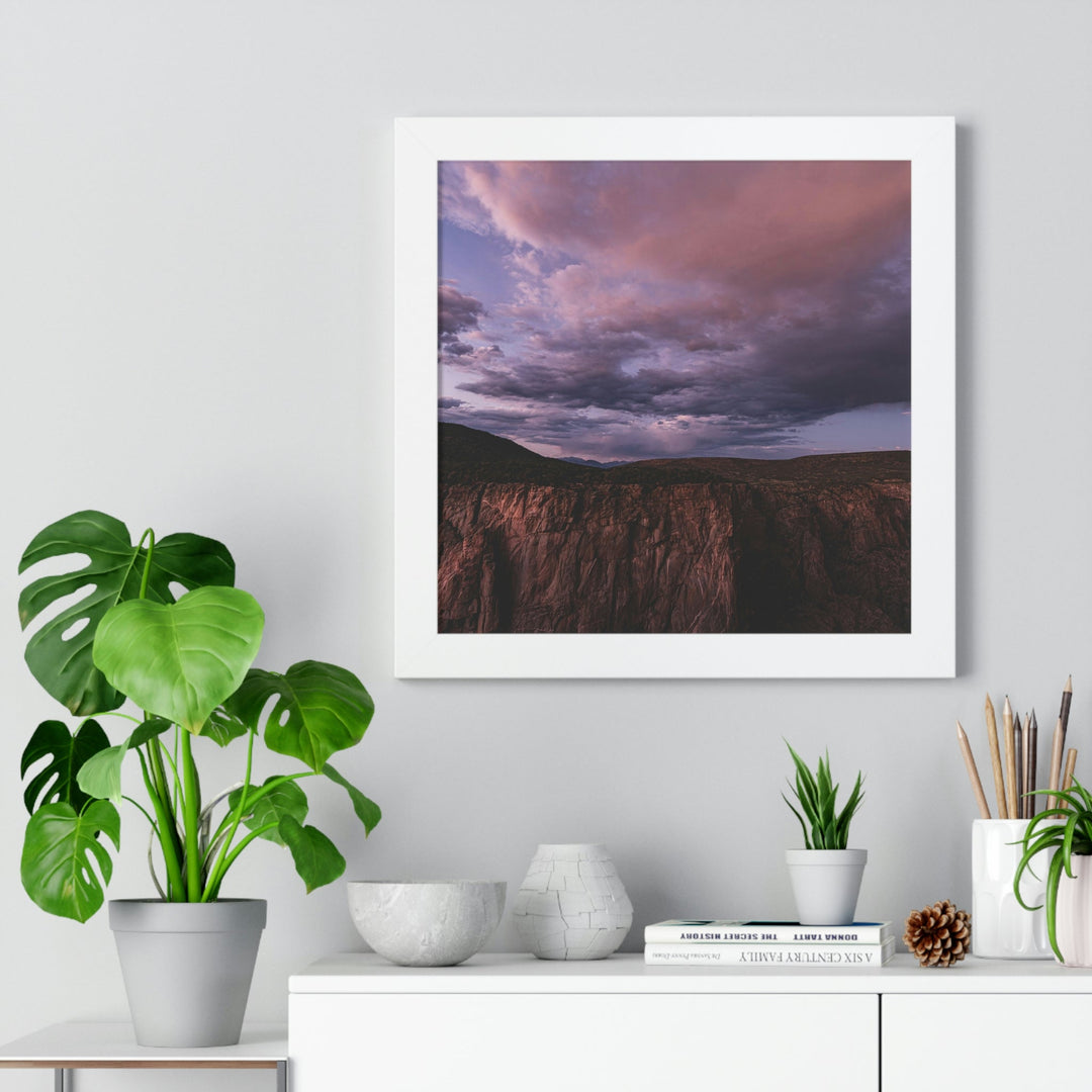 Painted Wall at Sunset Part 3 - Framed Print - Visiting This World