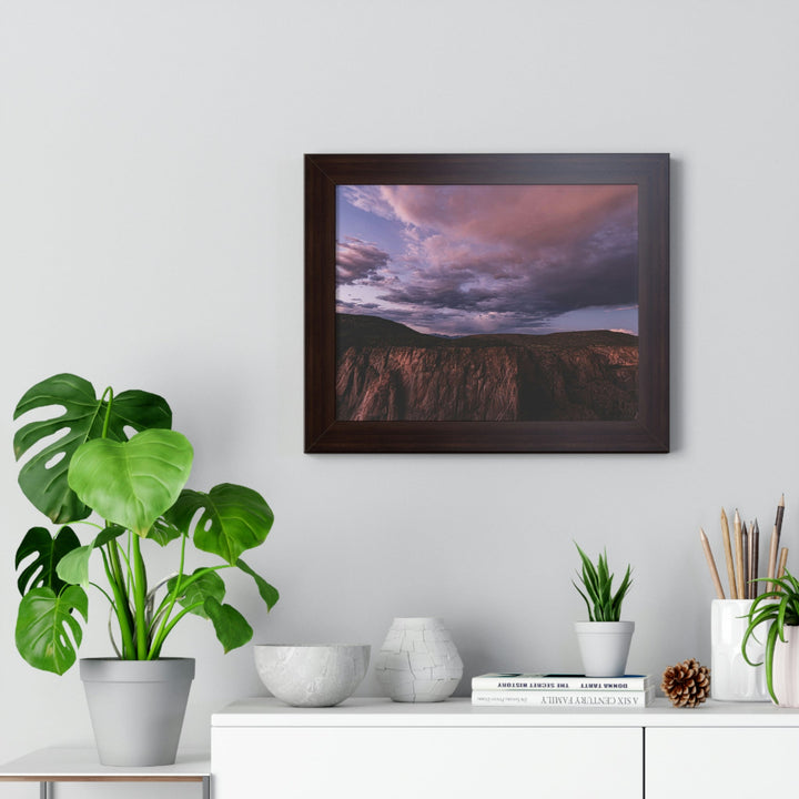 Painted Wall at Sunset Part 3 - Framed Print - Visiting This World