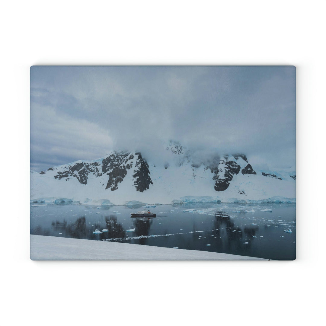 Peaceful Anchoring - Glass Cutting Board - Visiting This World