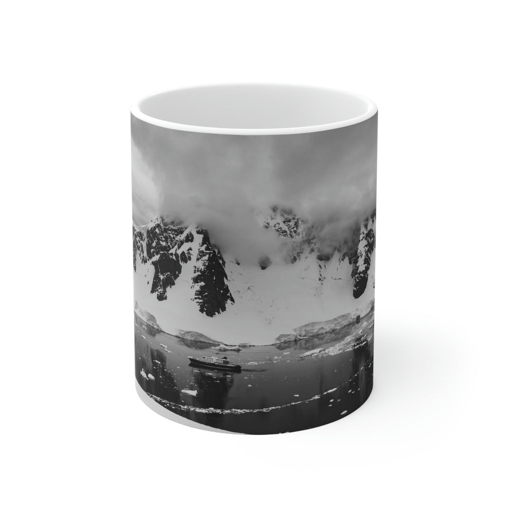 Peaceful Anchoring in Black and White - Ceramic Mug 11oz - Visiting This World