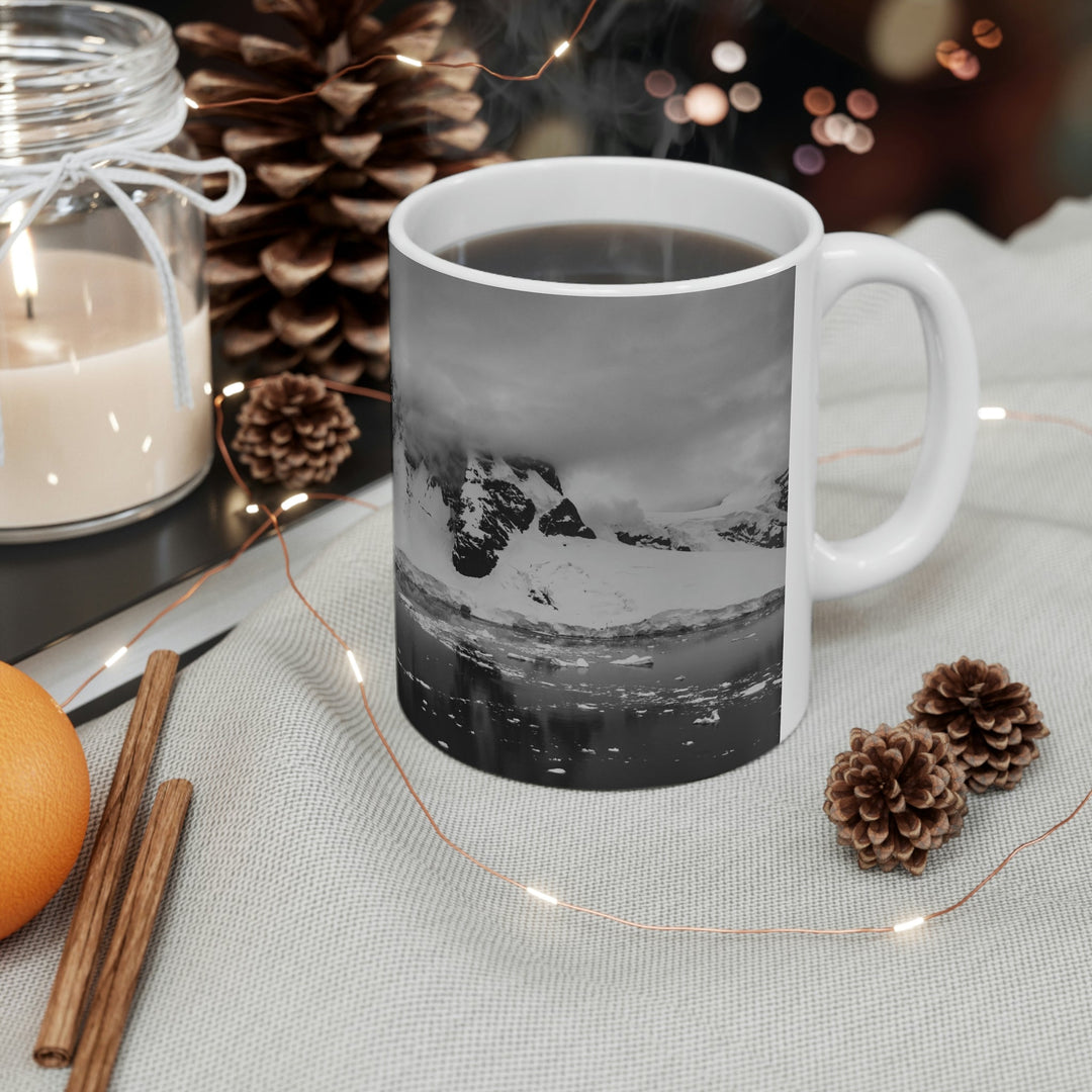 Peaceful Anchoring in Black and White - Ceramic Mug 11oz - Visiting This World